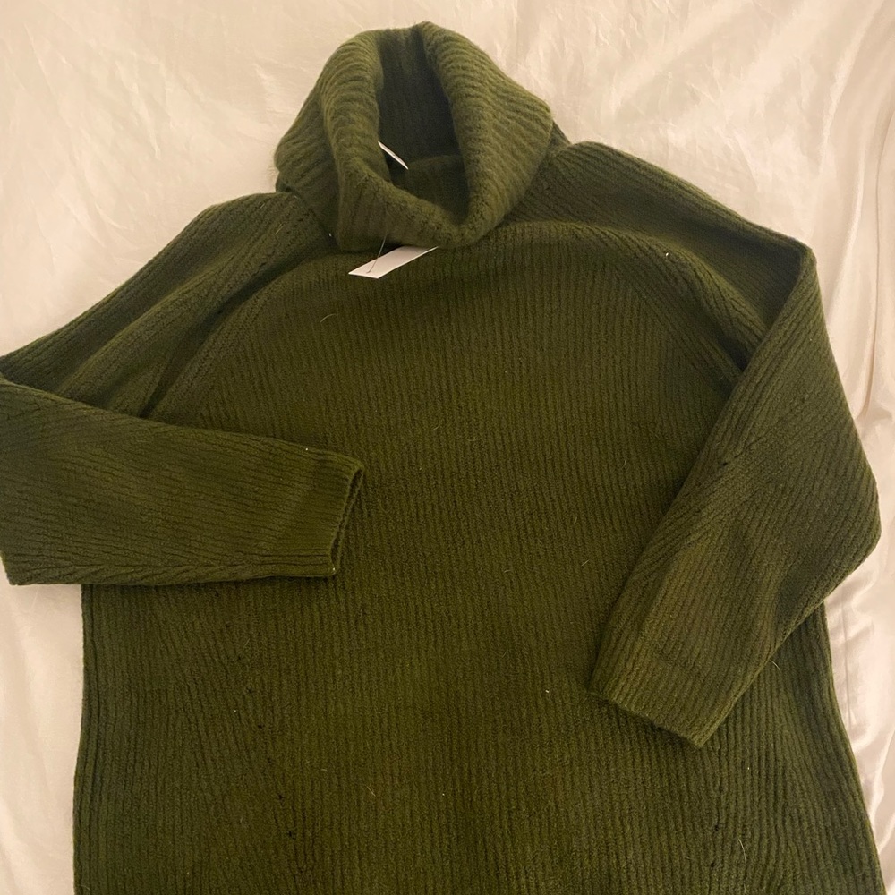 Topshop Olive Sweater Dress